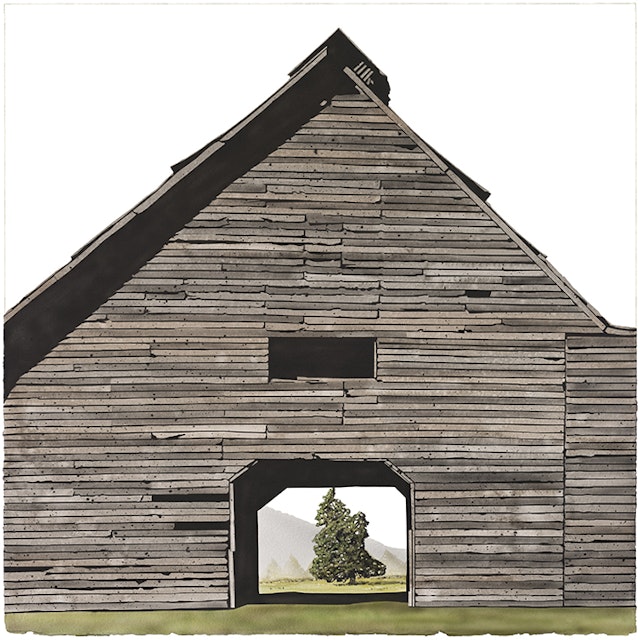 WilliamsonCounty Barn with Cedar Tree